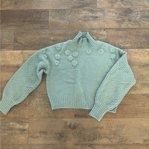 Jessica Simpson cropped floral sweater